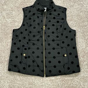 Charter Club Black Polka Dot Vest